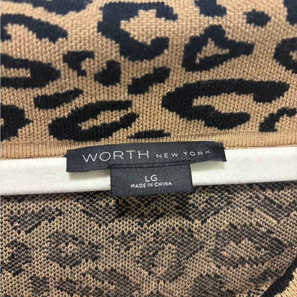 Worth Leopard Print Off-Shoulder Dress L - Picture 4 of 8